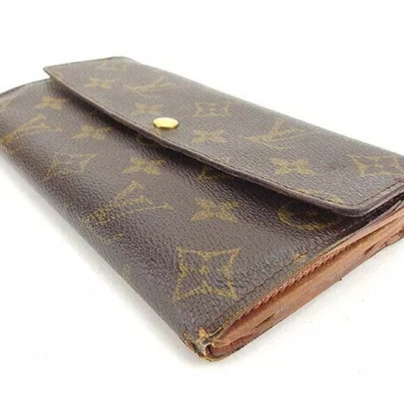 Louis Vuitton Long Wallet Monogram Monogram Canvas Authentic Used - Picture 11 of 13